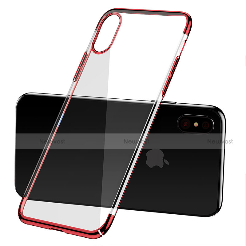 Ultra-thin Transparent TPU Soft Case C16 for Apple iPhone Xs Max Red