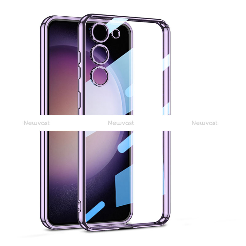 Ultra-thin Transparent TPU Soft Case Cover AC1 for Samsung Galaxy S21 5G Purple