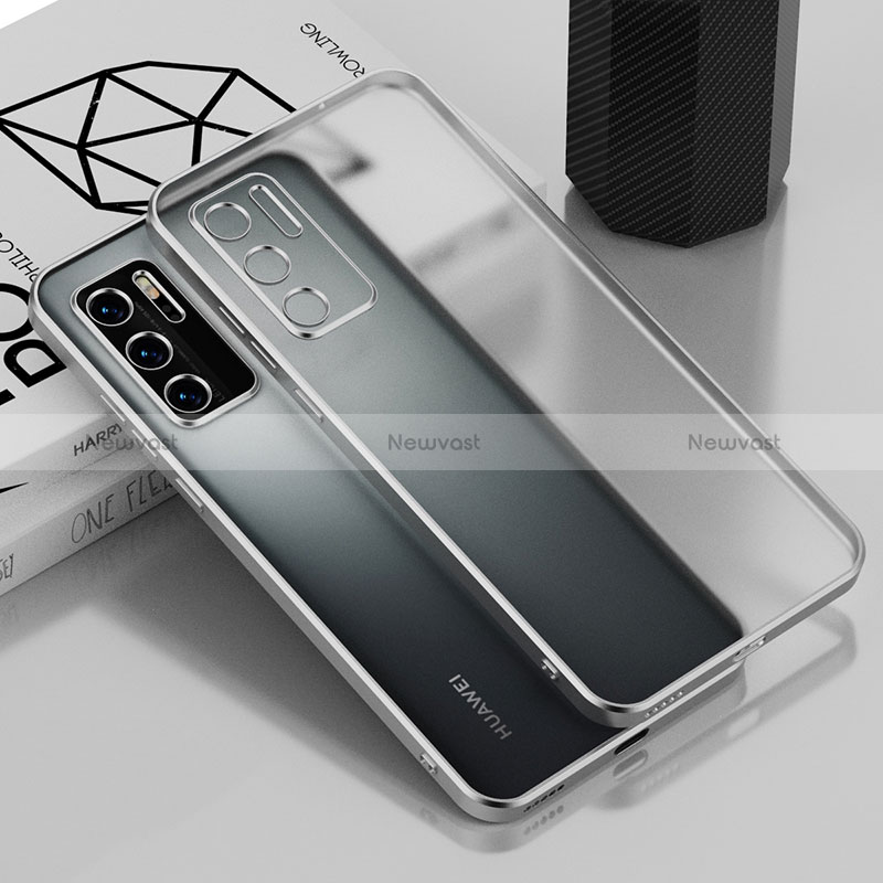 Ultra-thin Transparent TPU Soft Case Cover AN1 for Huawei P40 Silver