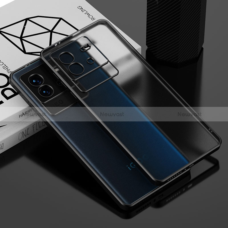 Ultra-thin Transparent TPU Soft Case Cover AN1 for Vivo iQOO Neo6 5G Black