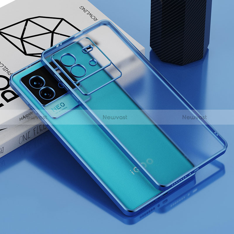 Ultra-thin Transparent TPU Soft Case Cover AN1 for Vivo iQOO Neo6 SE 5G Blue