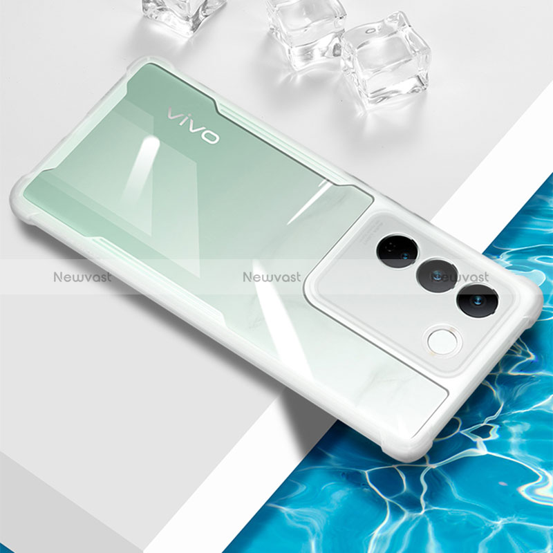 Ultra-thin Transparent TPU Soft Case Cover BH1 for Vivo V27 Pro 5G