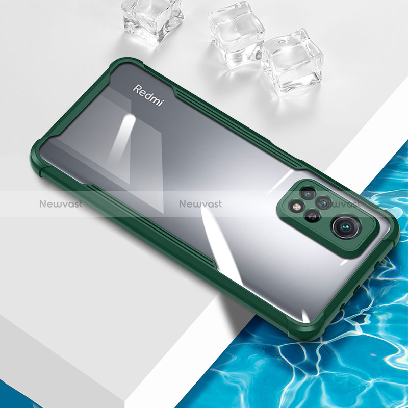 Ultra-thin Transparent TPU Soft Case Cover BH1 for Xiaomi Mi 10T Pro 5G Green
