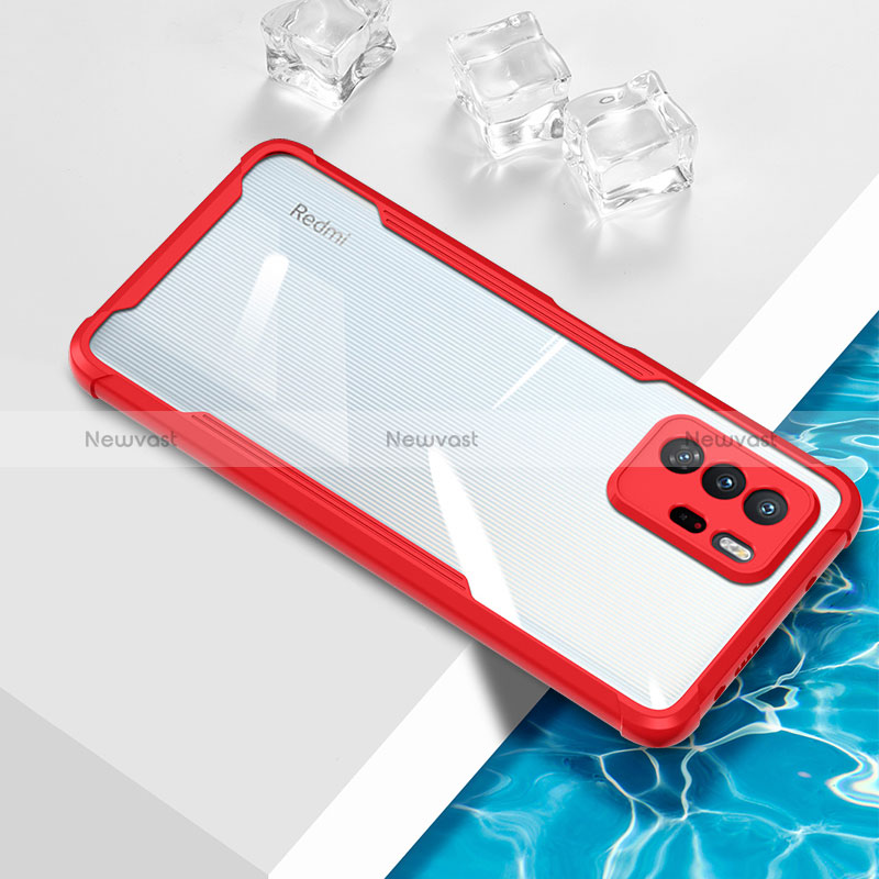 Ultra-thin Transparent TPU Soft Case Cover BH1 for Xiaomi Poco X3 GT 5G Red