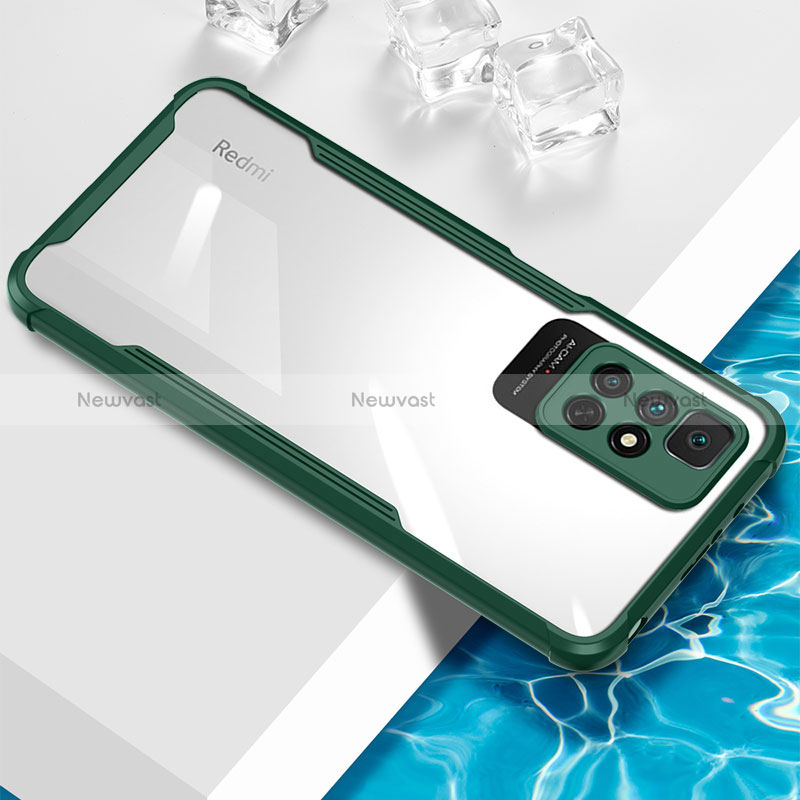 Ultra-thin Transparent TPU Soft Case Cover BH1 for Xiaomi Redmi Note 11 4G (2021) Green