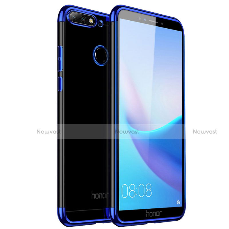 Ultra-thin Transparent TPU Soft Case Cover for Huawei Honor Play 7A Blue