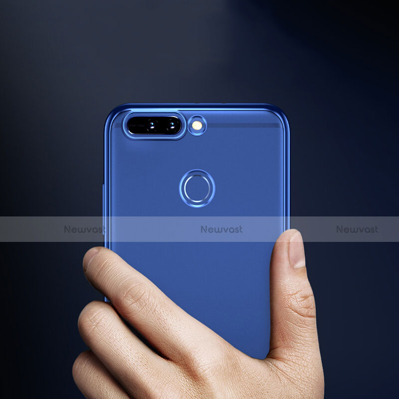 Ultra-thin Transparent TPU Soft Case Cover for Huawei Honor V9 Blue