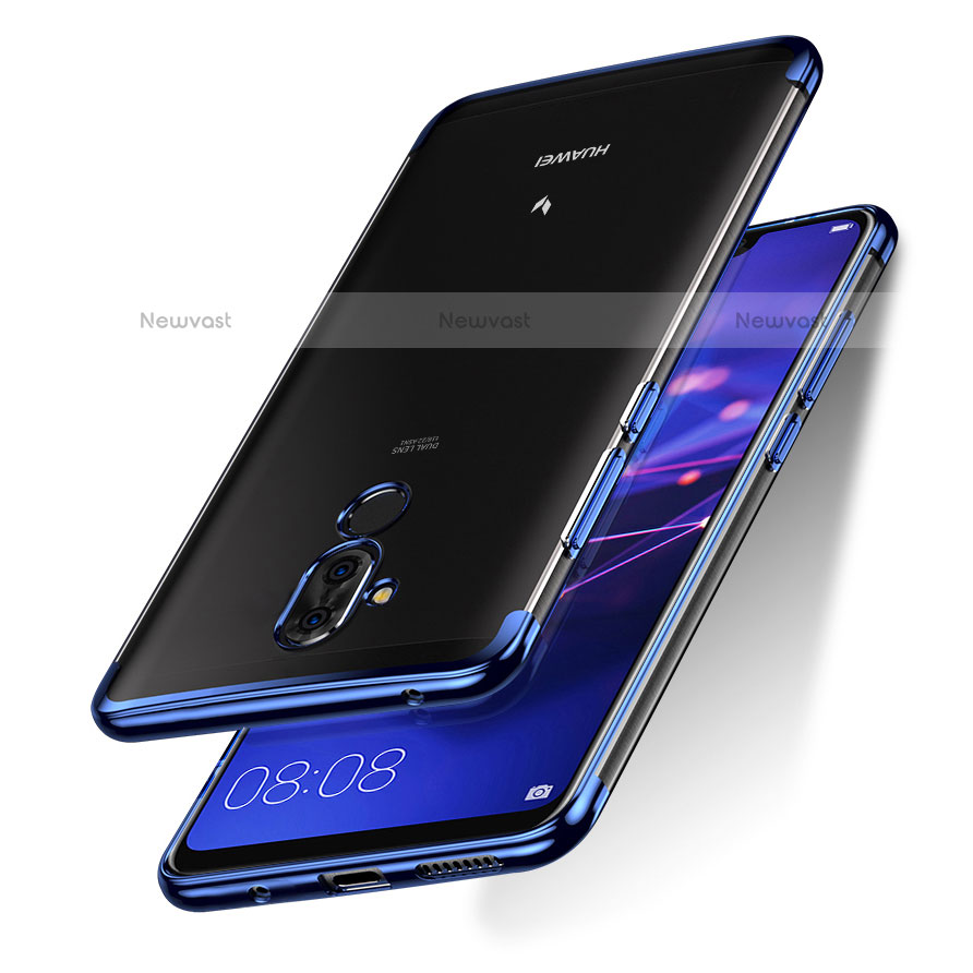 Ultra-thin Transparent TPU Soft Case Cover for Huawei Maimang 7 Blue