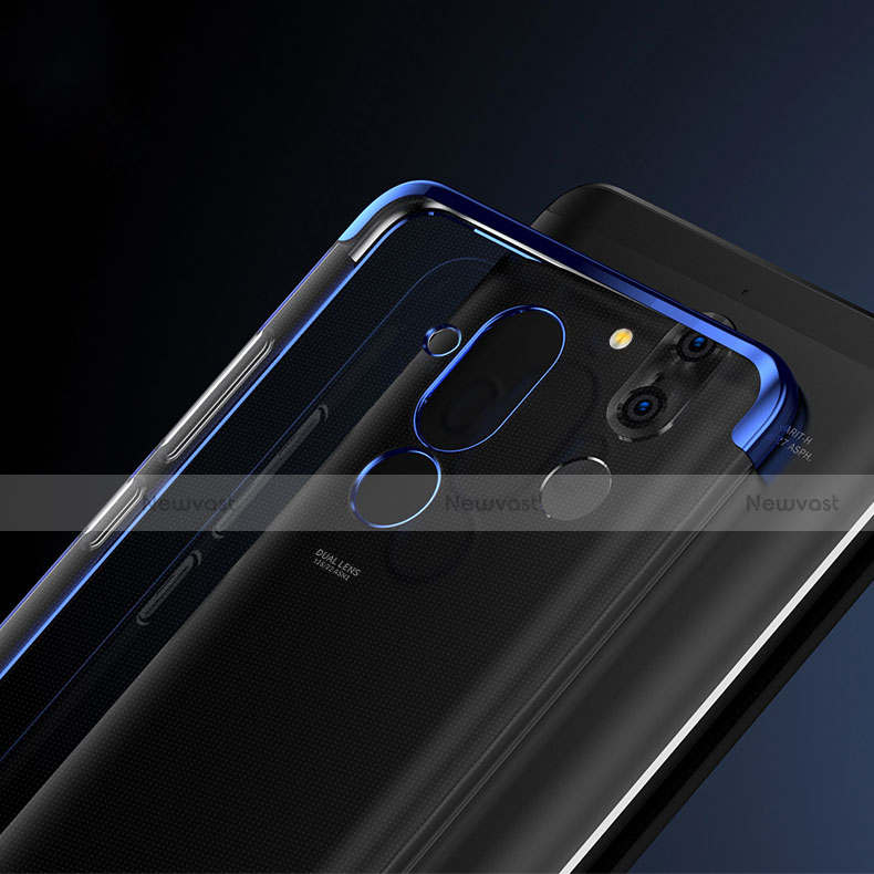 Ultra-thin Transparent TPU Soft Case Cover for Huawei Mate 20 Lite Blue