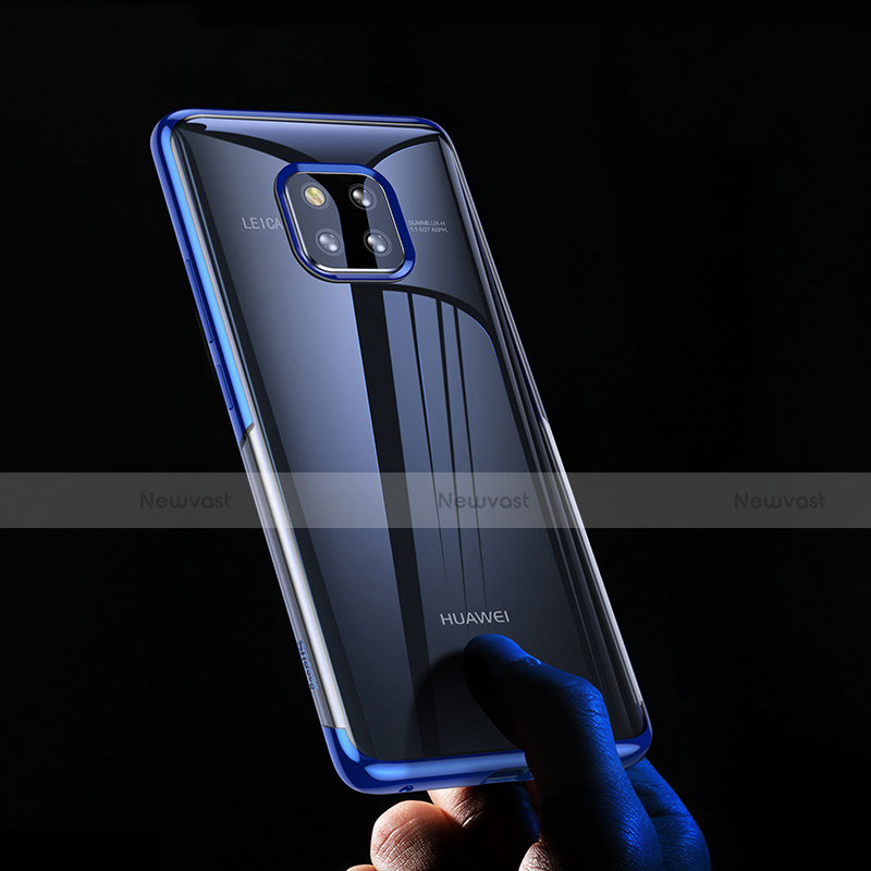 Ultra-thin Transparent TPU Soft Case Cover for Huawei Mate 20 Pro Blue