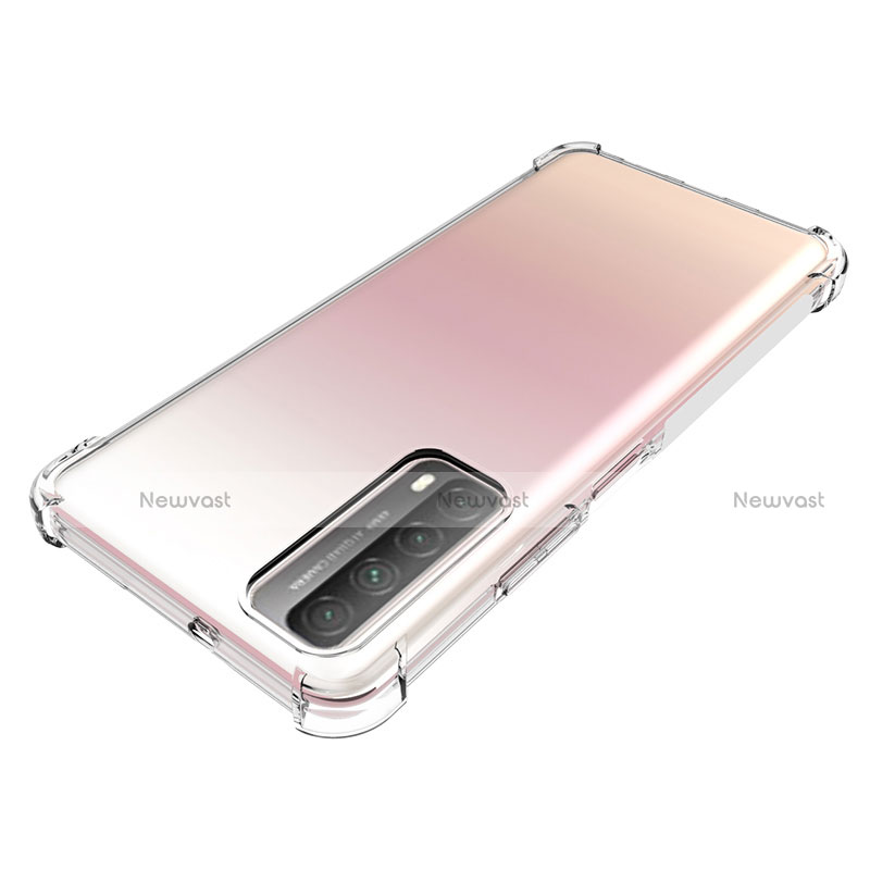 Ultra-thin Transparent TPU Soft Case Cover for Huawei P Smart (2021) Clear