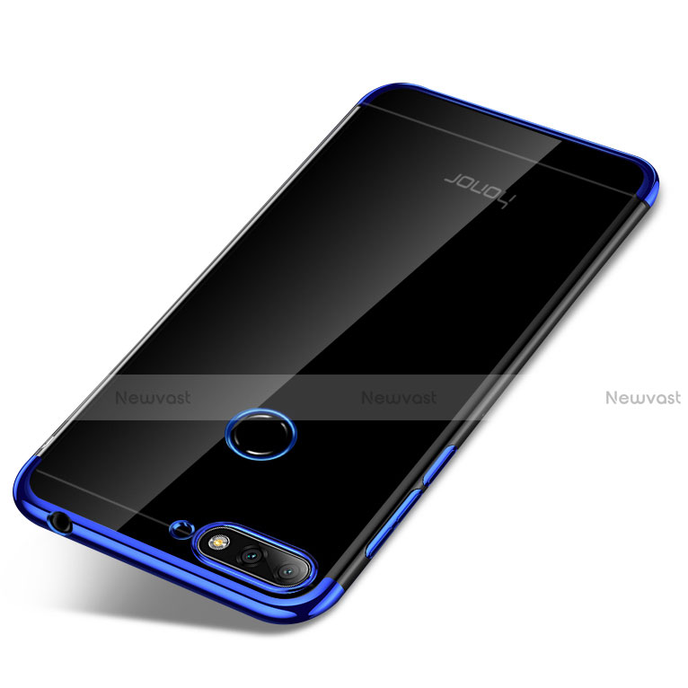 Ultra-thin Transparent TPU Soft Case Cover for Huawei Y6 (2018) Blue