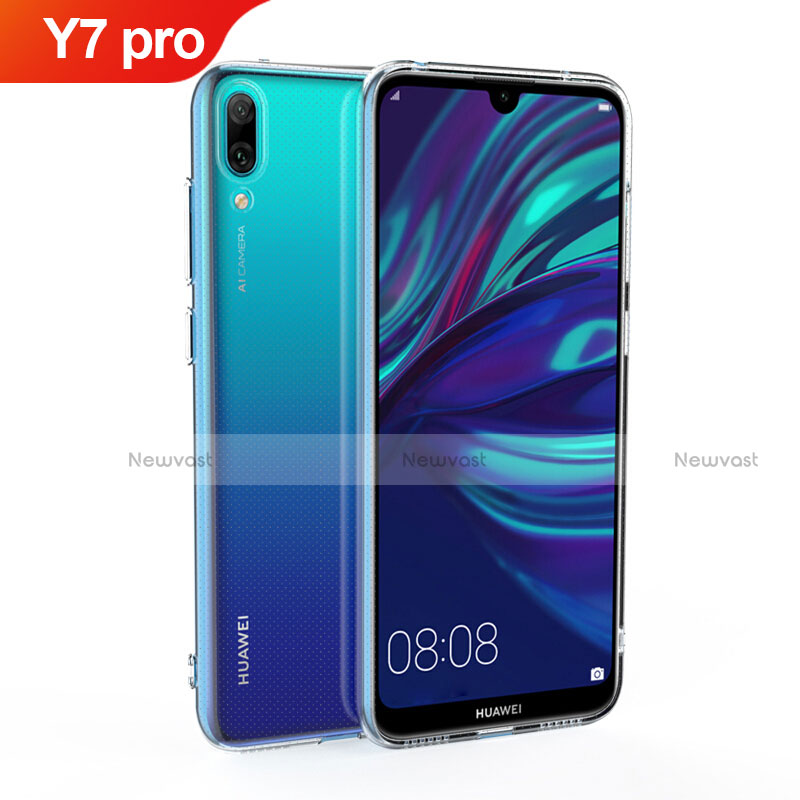 Ultra-thin Transparent TPU Soft Case Cover for Huawei Y7 (2019) Clear