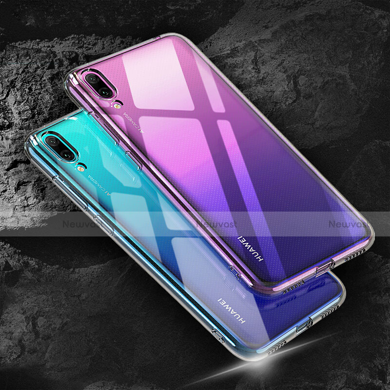 Ultra-thin Transparent TPU Soft Case Cover for Huawei Y7 (2019) Clear