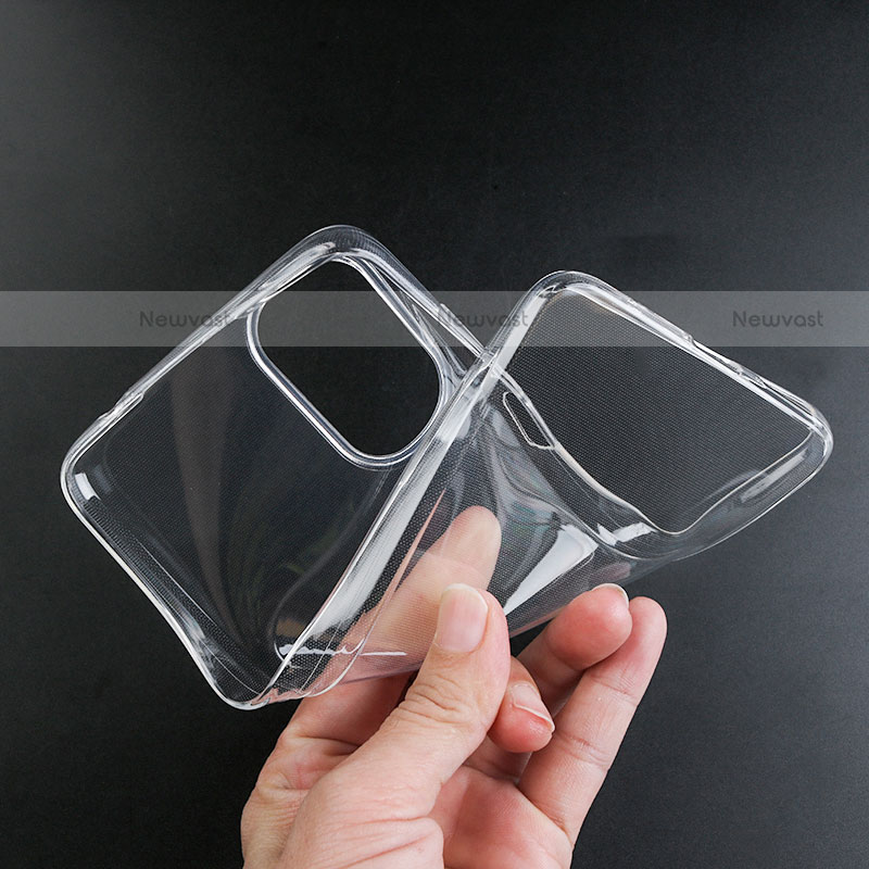 Ultra-thin Transparent TPU Soft Case Cover for Motorola Moto E40 Clear
