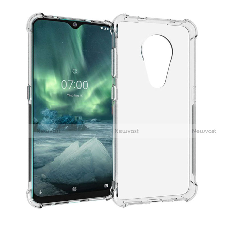 Ultra-thin Transparent TPU Soft Case Cover for Nokia 7.2 Clear