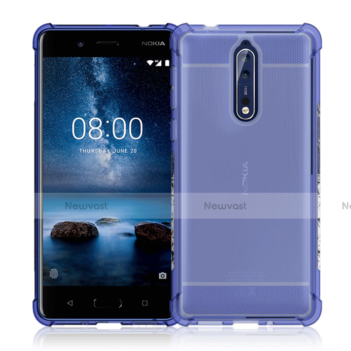 Ultra-thin Transparent TPU Soft Case Cover for Nokia 8 Clear