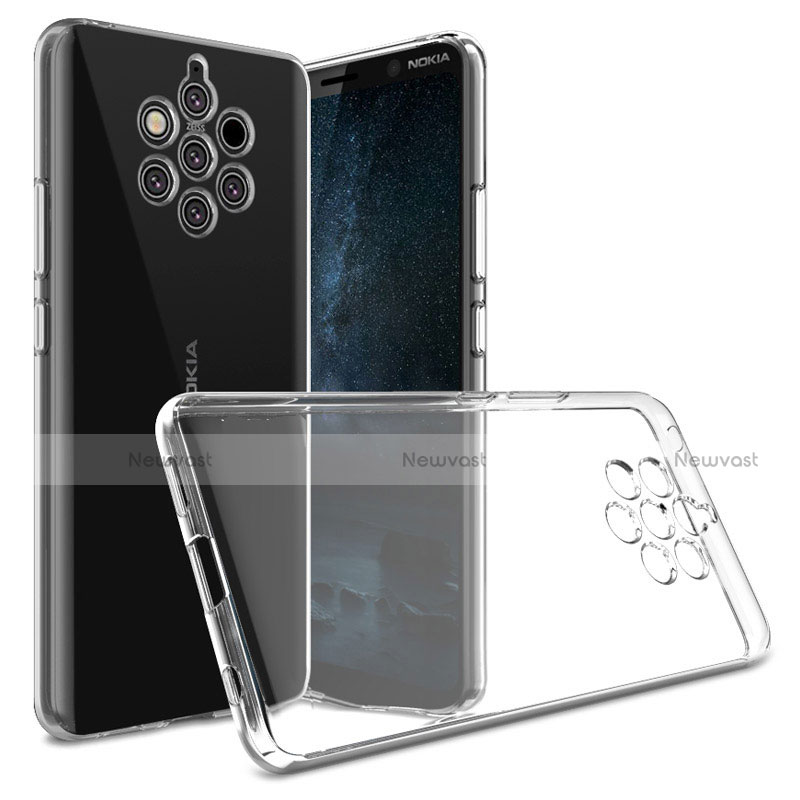 Ultra-thin Transparent TPU Soft Case Cover for Nokia 9 PureView Clear