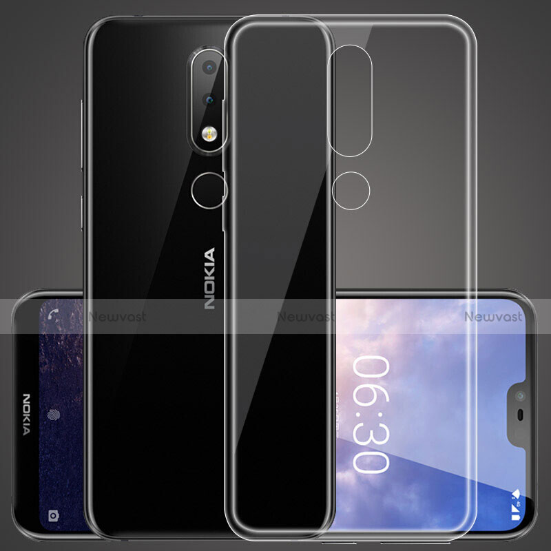 Ultra-thin Transparent TPU Soft Case Cover for Nokia X6 Clear