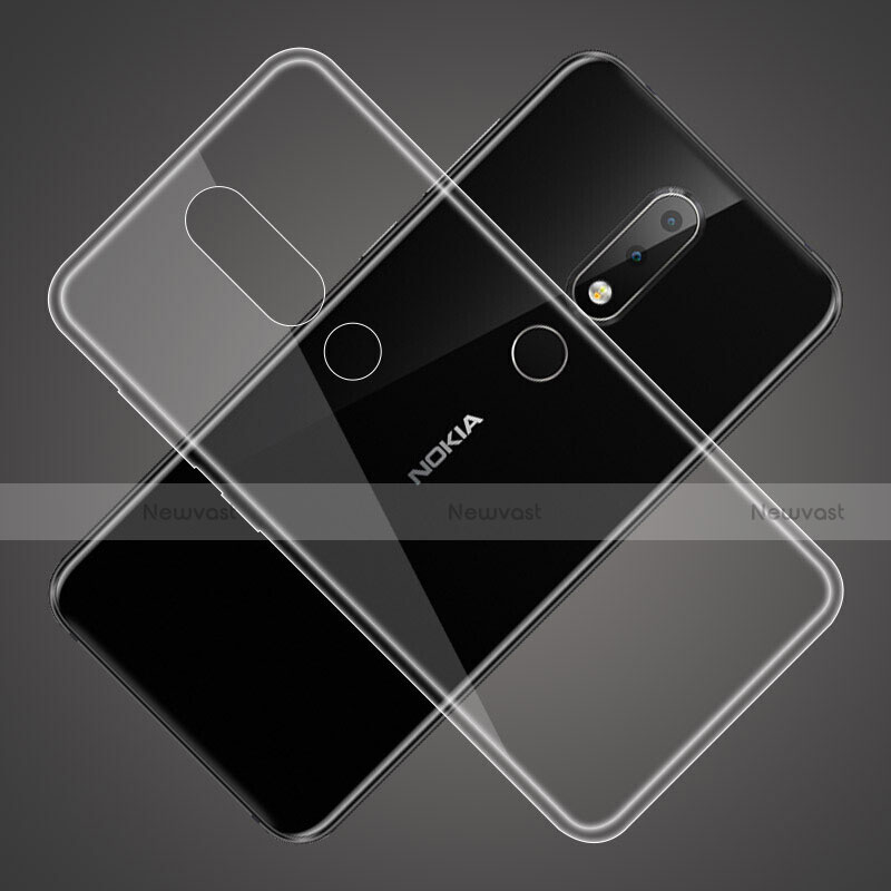 Ultra-thin Transparent TPU Soft Case Cover for Nokia X6 Clear