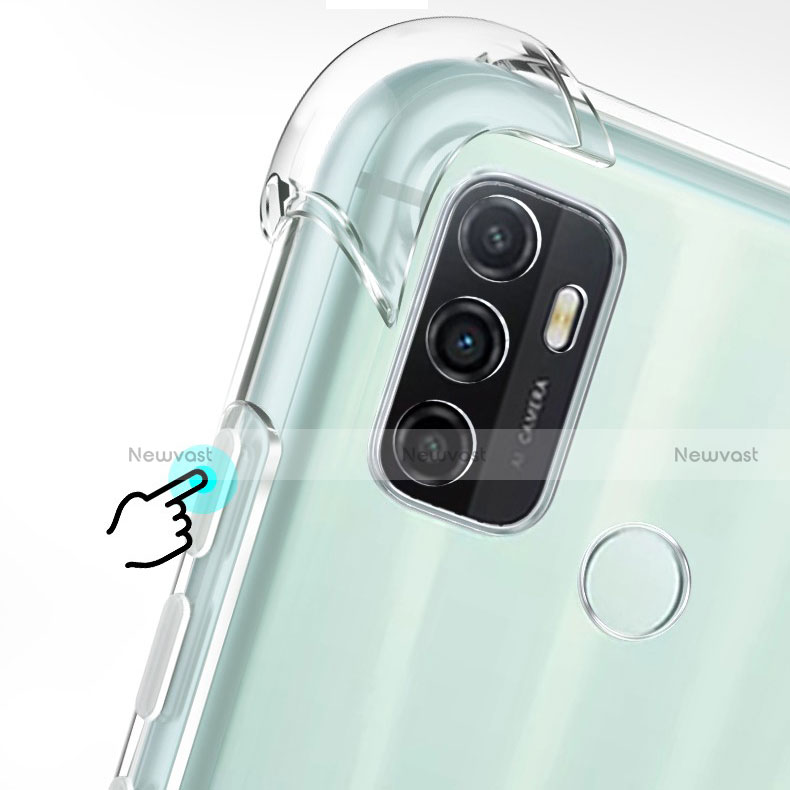Ultra-thin Transparent TPU Soft Case Cover for Oppo A32 Clear