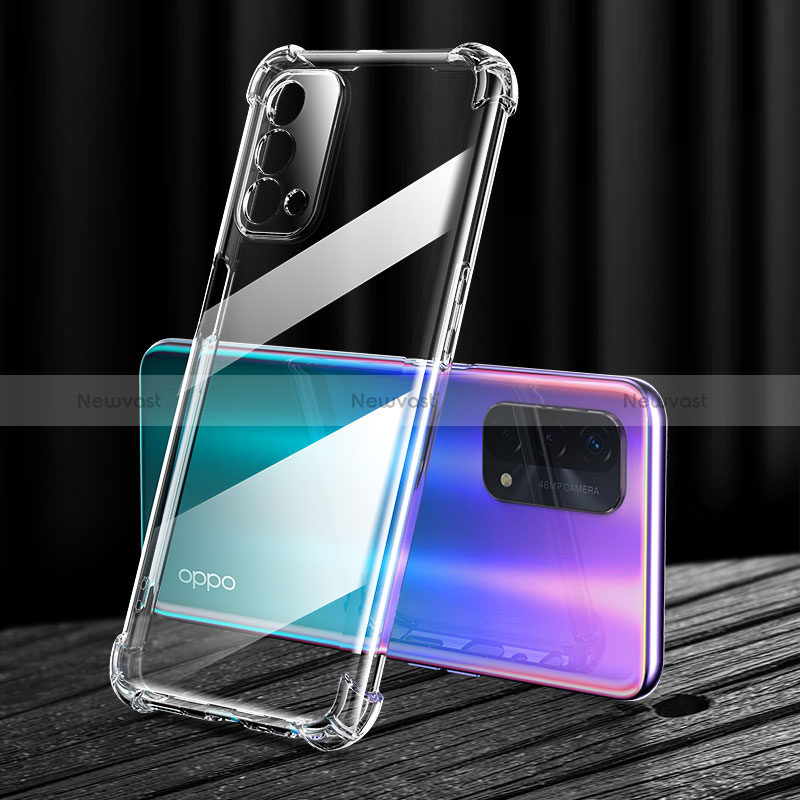 Ultra-thin Transparent TPU Soft Case Cover for Oppo A74 5G Clear
