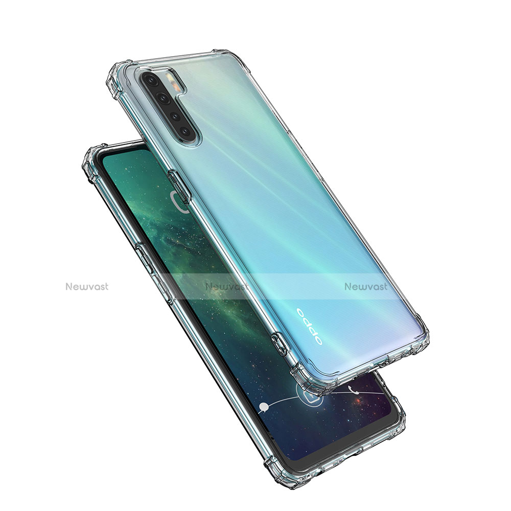 Ultra-thin Transparent TPU Soft Case Cover for Oppo A91 Clear
