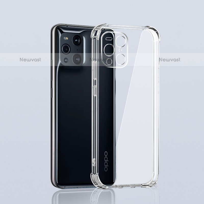 Ultra-thin Transparent TPU Soft Case Cover for Oppo Find X3 Pro 5G Clear