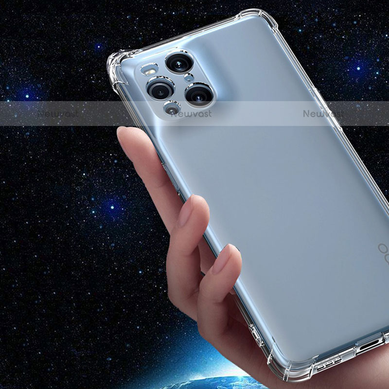 Ultra-thin Transparent TPU Soft Case Cover for Oppo Find X3 Pro 5G Clear