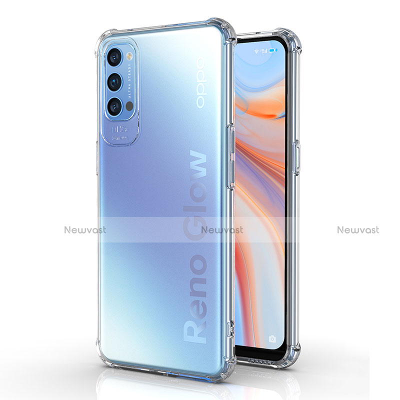 Ultra-thin Transparent TPU Soft Case Cover for Oppo Reno4 5G Clear