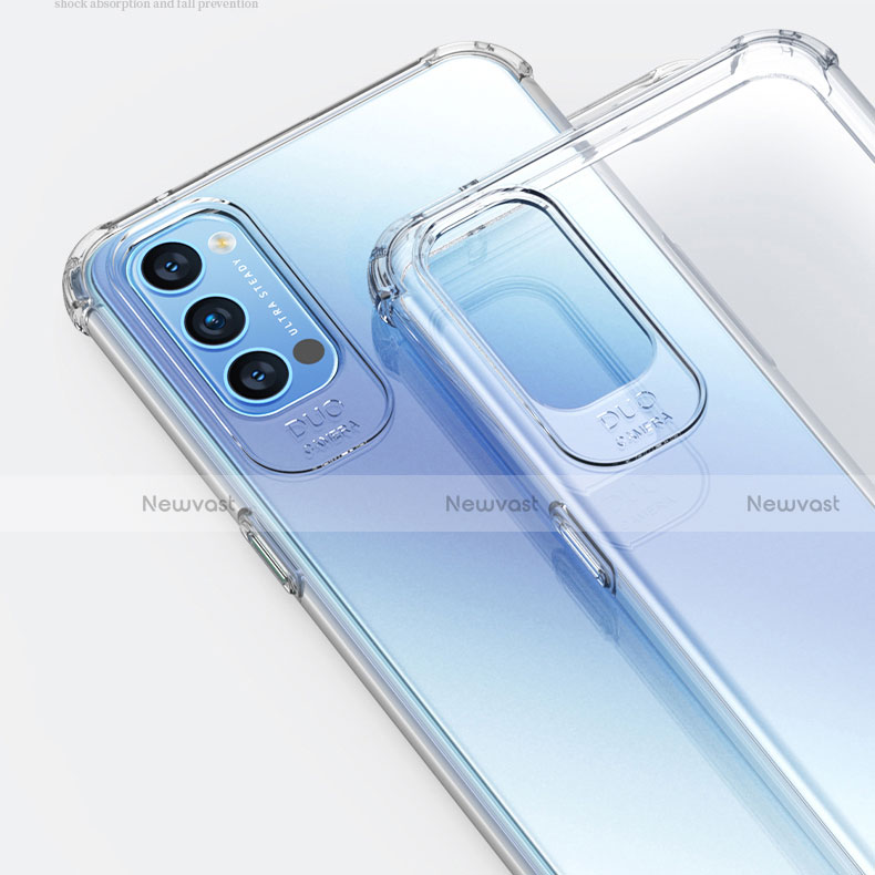 Ultra-thin Transparent TPU Soft Case Cover for Oppo Reno4 5G Clear