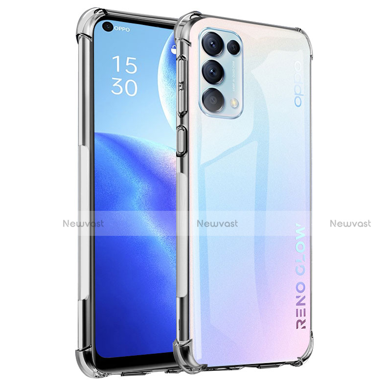 Ultra-thin Transparent TPU Soft Case Cover for Oppo Reno5 5G Clear