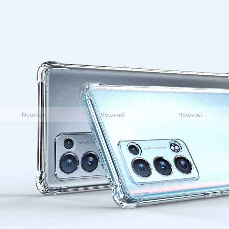 Ultra-thin Transparent TPU Soft Case Cover for Oppo Reno6 Pro 5G Clear