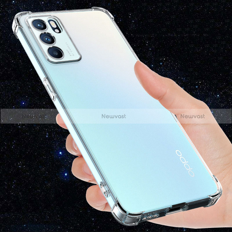 Ultra-thin Transparent TPU Soft Case Cover for Oppo Reno6 Pro 5G India Clear