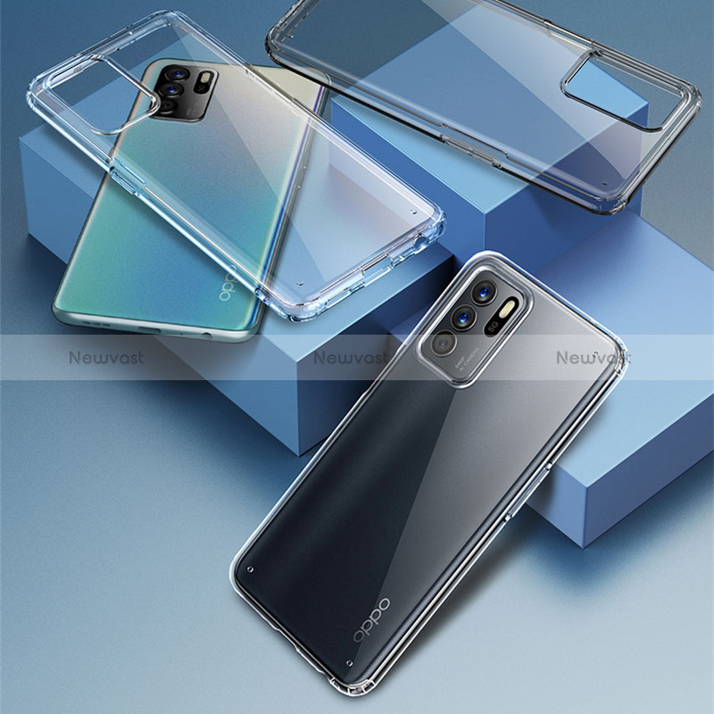Ultra-thin Transparent TPU Soft Case Cover for Oppo Reno6 Z 5G Clear