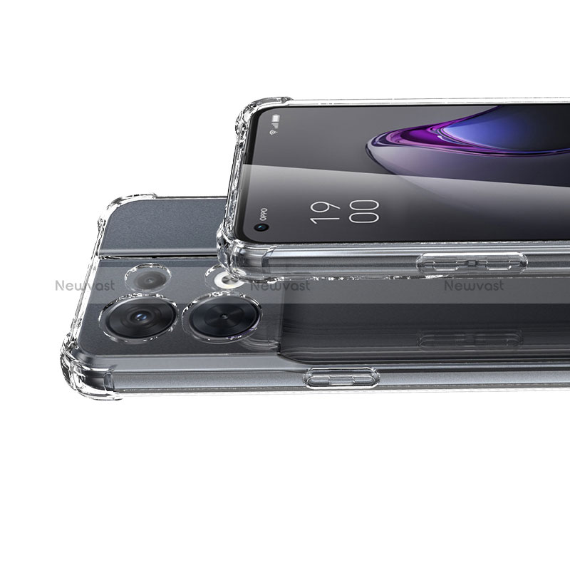 Ultra-thin Transparent TPU Soft Case Cover for Oppo Reno8 Pro 5G Clear