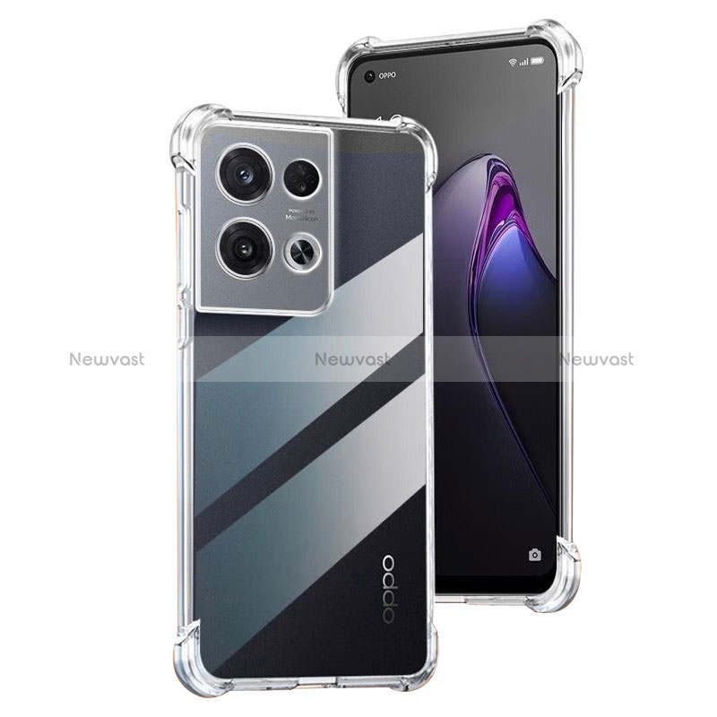 Ultra-thin Transparent TPU Soft Case Cover for Oppo Reno8 Pro+ Plus 5G Clear