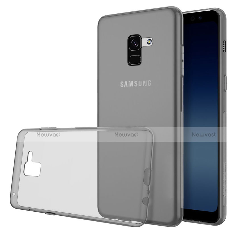 Ultra-thin Transparent TPU Soft Case Cover for Samsung Galaxy A8 (2018) A530F Gray