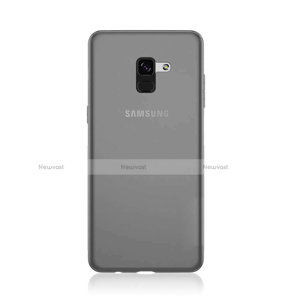 Ultra-thin Transparent TPU Soft Case Cover for Samsung Galaxy A8 (2018) A530F Gray