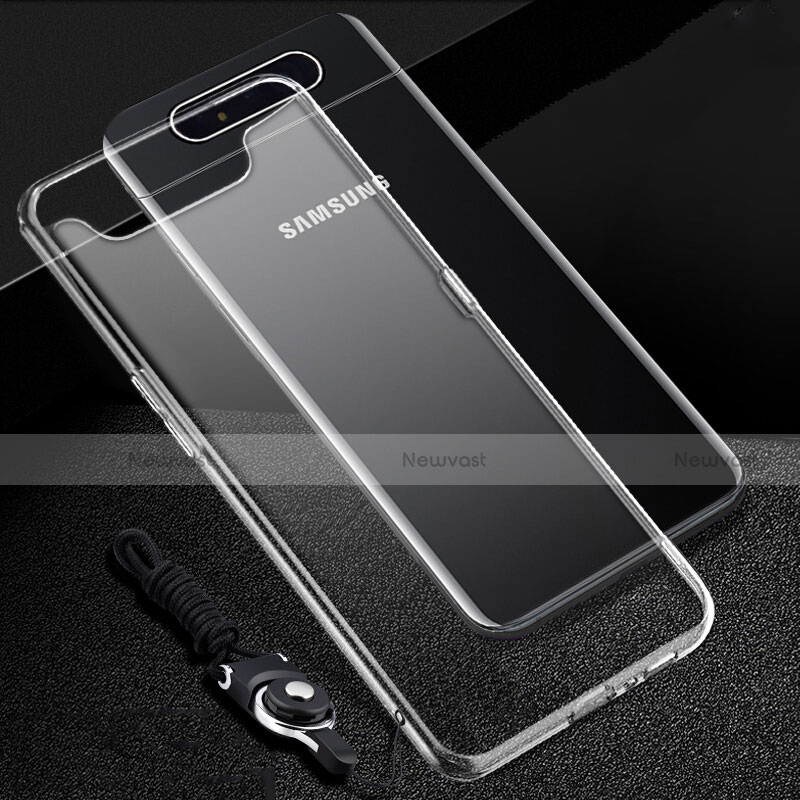 Ultra-thin Transparent TPU Soft Case Cover for Samsung Galaxy A80 Clear