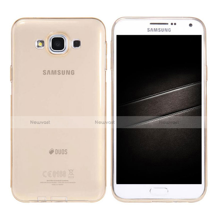 Ultra-thin Transparent TPU Soft Case Cover for Samsung Galaxy E7 SM-E700 E7000 Gold