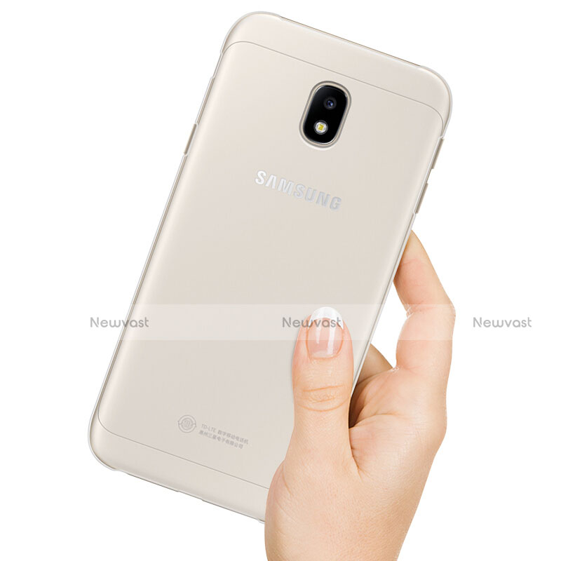Ultra-thin Transparent TPU Soft Case Cover for Samsung Galaxy J3 Pro (2017) Clear