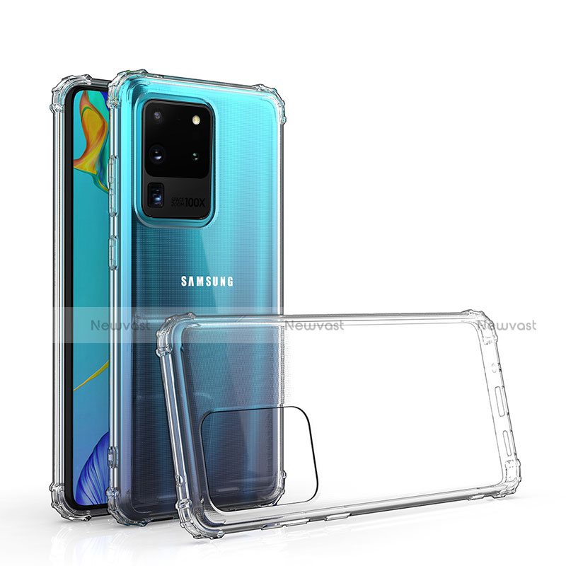 Ultra-thin Transparent TPU Soft Case Cover for Samsung Galaxy S20 Ultra 5G Clear