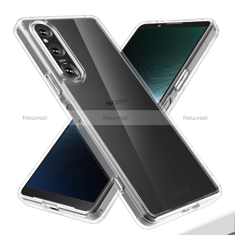 Ultra-thin Transparent TPU Soft Case Cover for Sony Xperia 1 V Clear