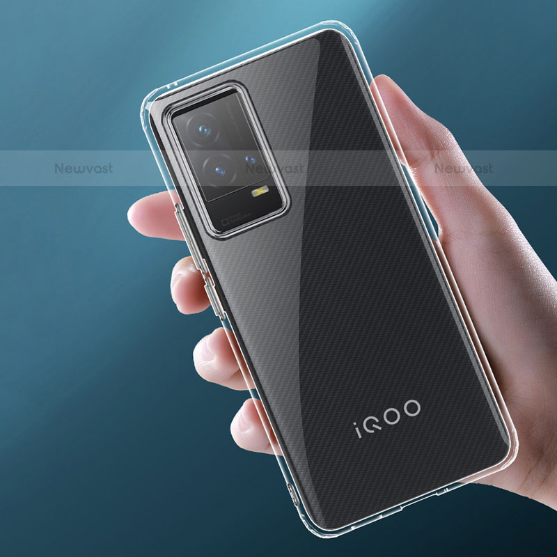 Ultra-thin Transparent TPU Soft Case Cover for Vivo iQOO 8 Pro 5G Clear
