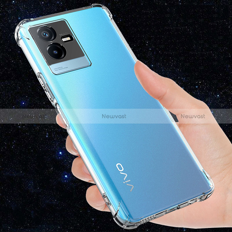 Ultra-thin Transparent TPU Soft Case Cover for Vivo T2x 5G Clear
