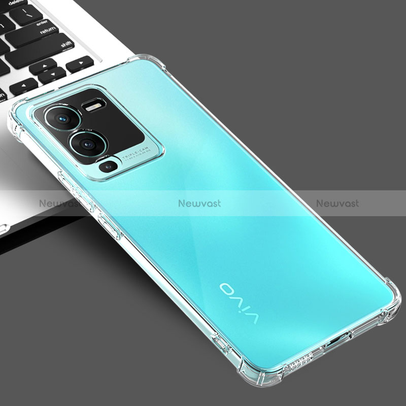 Ultra-thin Transparent TPU Soft Case Cover for Vivo V25 Pro 5G Clear