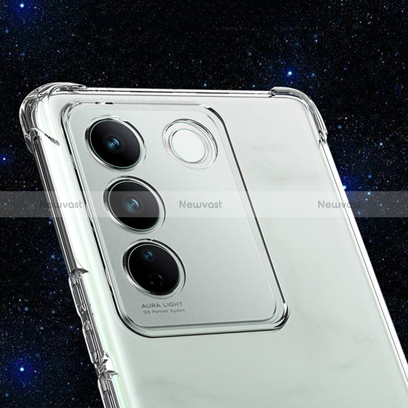 Ultra-thin Transparent TPU Soft Case Cover for Vivo V27 Pro 5G Clear