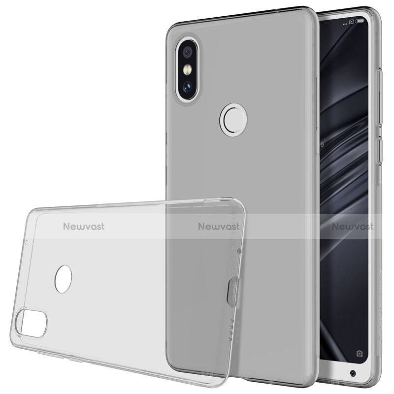 Ultra-thin Transparent TPU Soft Case Cover for Xiaomi Mi Mix 2S Gray