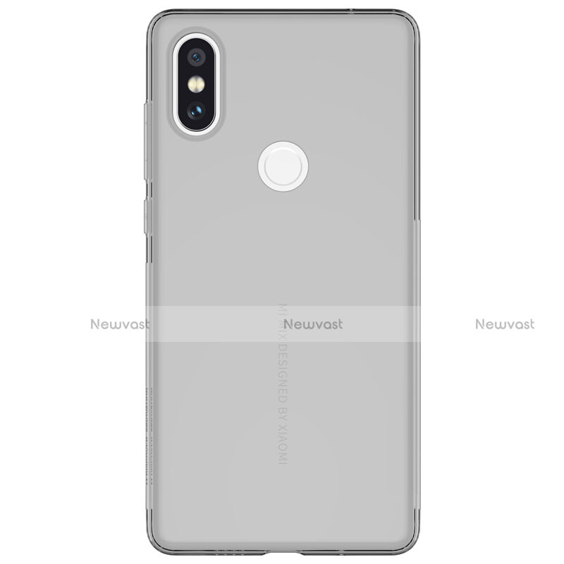 Ultra-thin Transparent TPU Soft Case Cover for Xiaomi Mi Mix 2S Gray